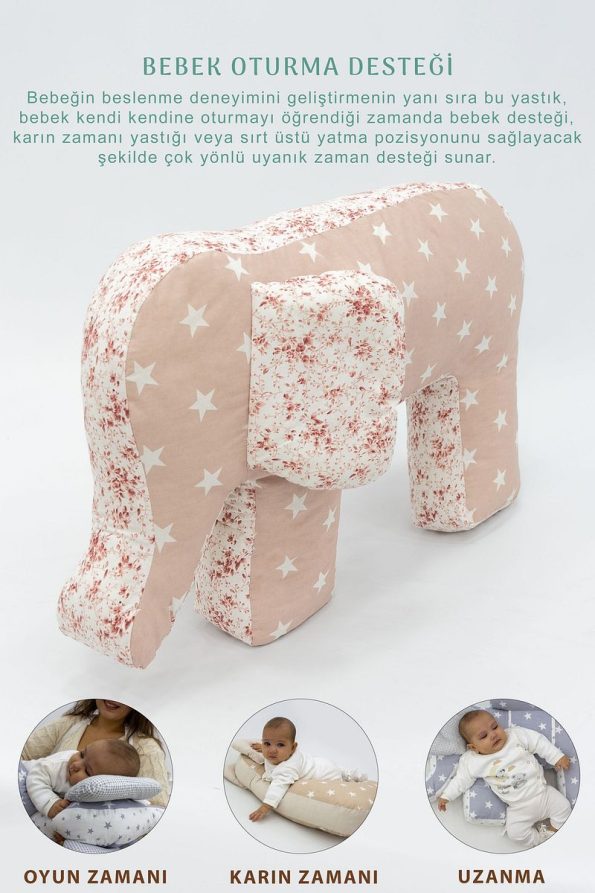 Mordesign Pregnancy Pillow, Baby Support Chair, Nursing Cushion, Safari Series, Powder
