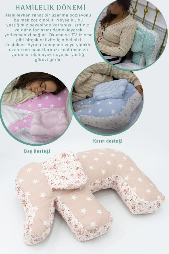 Mordesign Pregnancy Pillow, Baby Support Chair, Nursing Cushion, Safari Series, Powder
