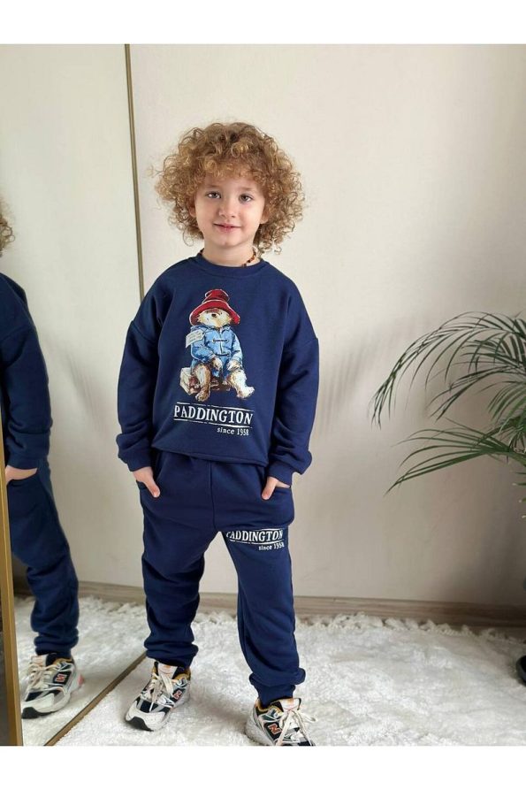 GOKJOY BOUTIQUE TEDDY BEAR PRINT PREMIUM QUALITY BOYS' SWEATSUIT SET