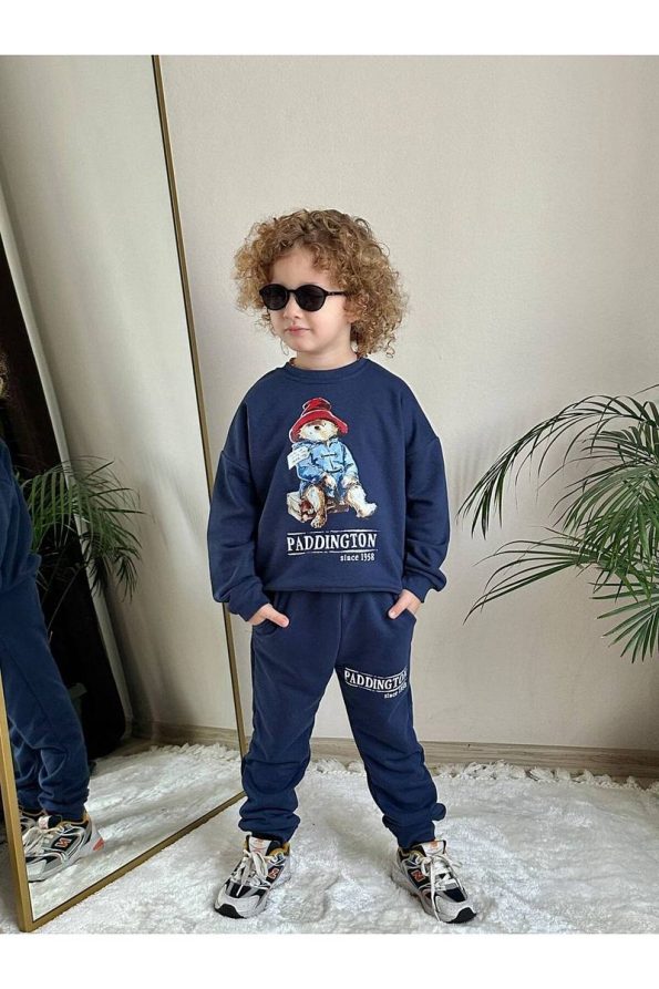 GOKJOY BOUTIQUE TEDDY BEAR PRINT PREMIUM QUALITY BOYS' SWEATSUIT SET