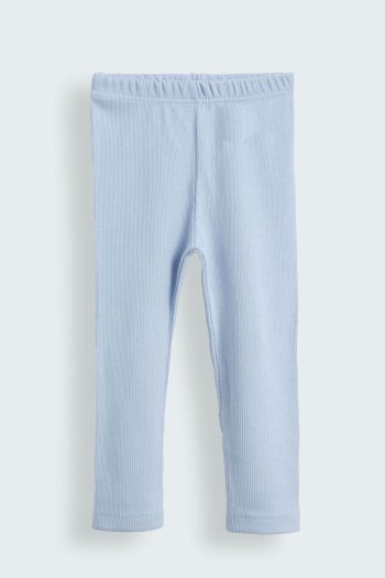 Morshey Blue Natural Cotton Kids Leggings for Ages 1-5