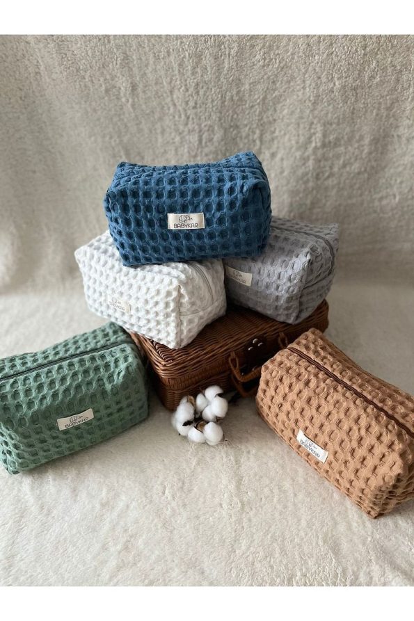 BabyKAR Mother and Baby Care Bag, Cosmetic Bag and Organizer - Waffle