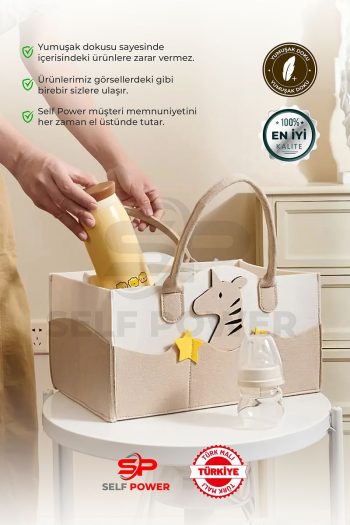 Self Power Sweet Felt Mother Baby Care Bag Portable Organizer
