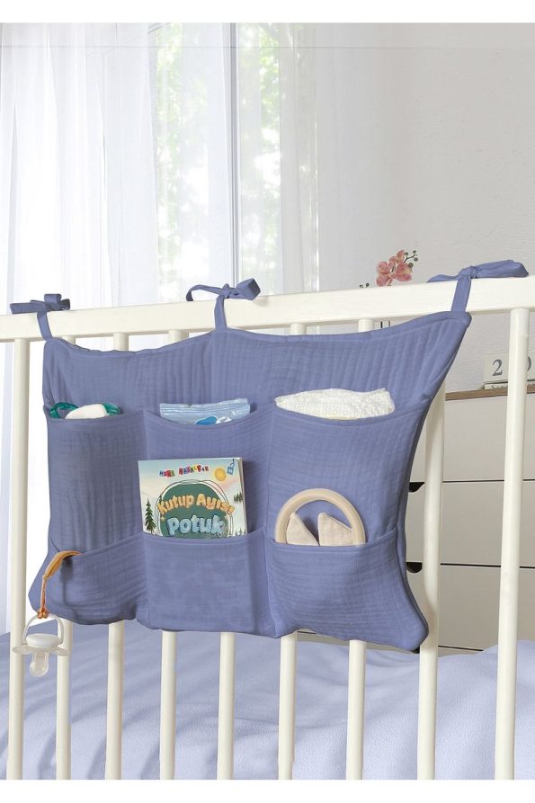 Joyous Mom Kids Crib Side Organizer with 6 Pockets