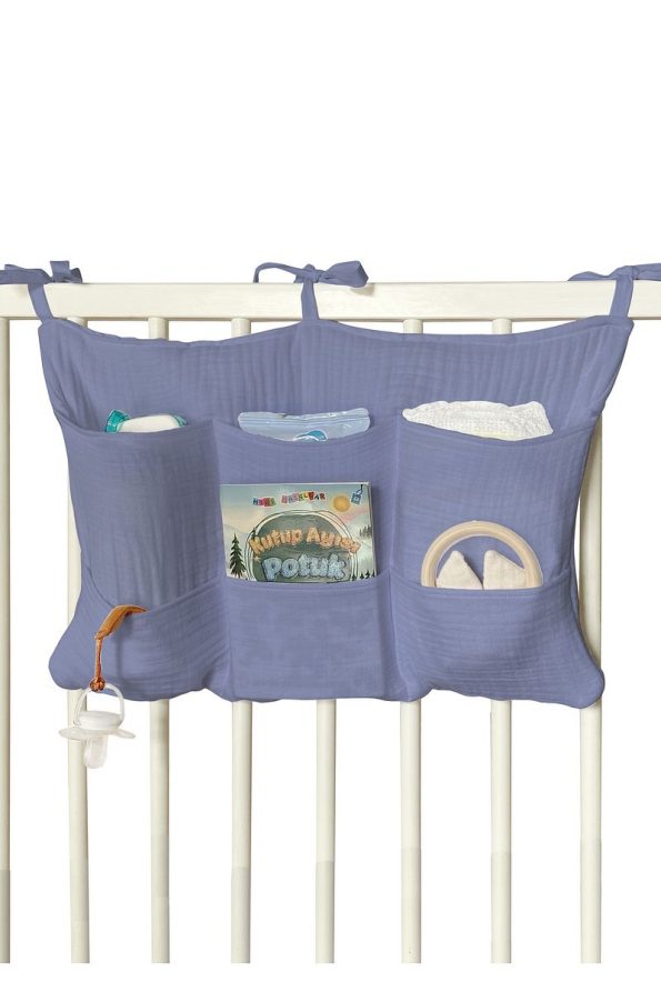 Joyous Mom Kids Crib Side Organizer with 6 Pockets