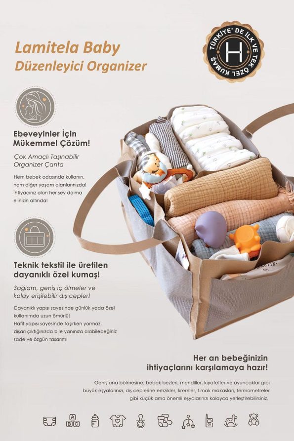 HAMUR Mother Baby Care Bag M - Organizer for Newborn Changing