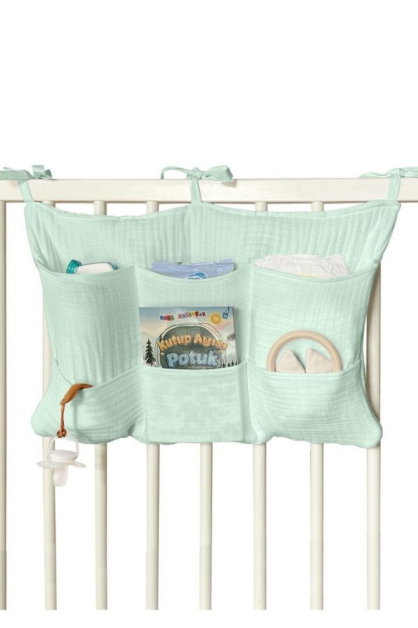 Joyous Mom Kids Crib Side Organizer with 6 Pockets
