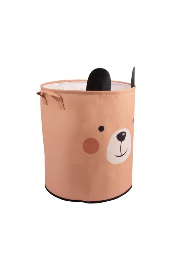 Flora Bear Pattern Mesh Drawstring Storage Bin for Kids