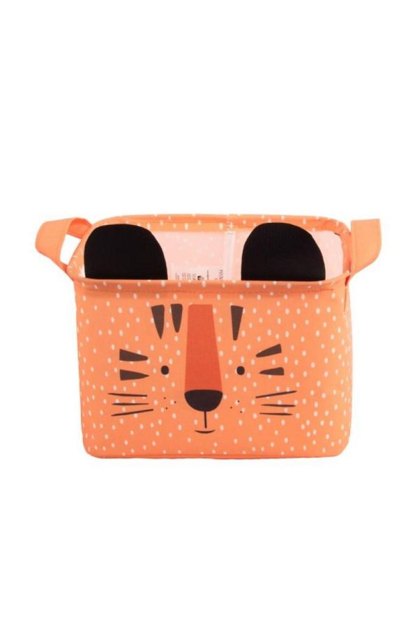 Flora Patterned Rectangular Baby Room Organizer with Handles 24x18x16 cm