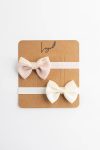 Organic Lace Bow Design Baby Bandana Set - 0-24 Months
