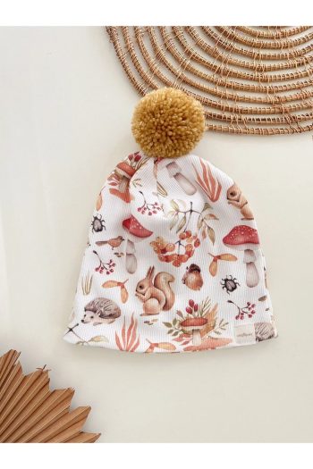 Chipiques Unisex Forest Pom Pom Medium Thick Ribbed Beanie