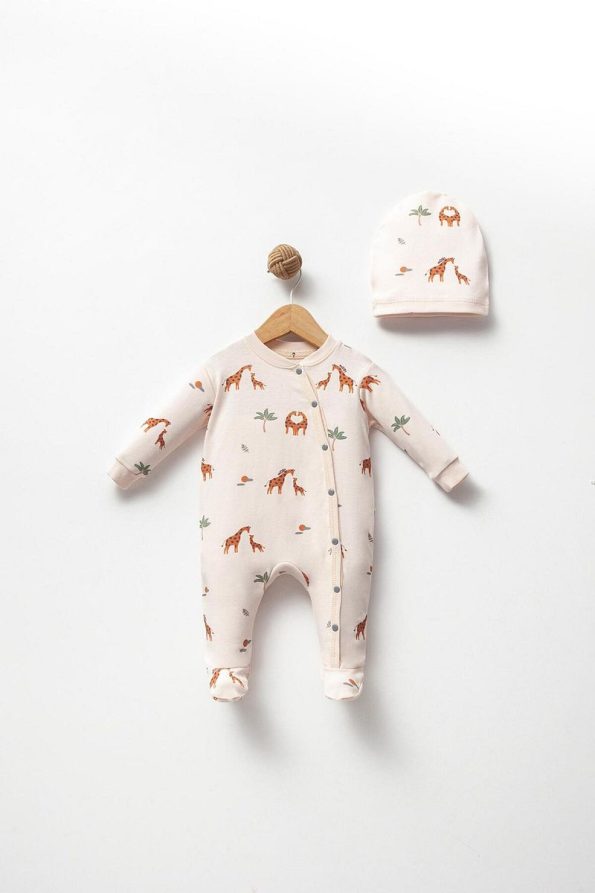 Bubbles Adorable Baby Giraffe Unisex Snowsuit with Booties