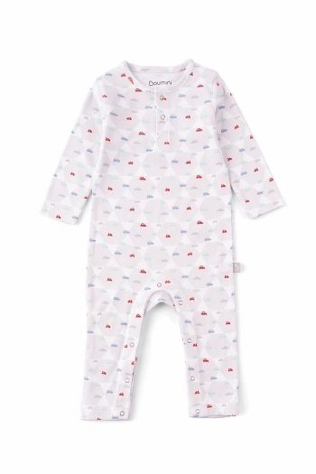 Boumini Baby Long Sleeve Snap Bodysuit Cars Gray