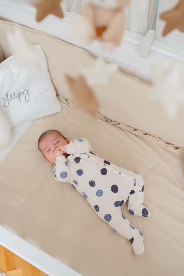 Bubbles 100% Organic Cotton Planet Footed Romper