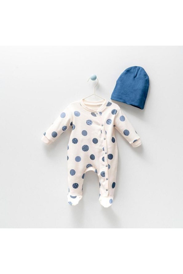 Bubbles 100% Organic Cotton Planet Footed Romper