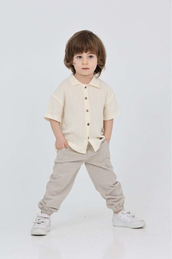 yns Coolstar Summer Muslin Shirt and Cotton Pants Set