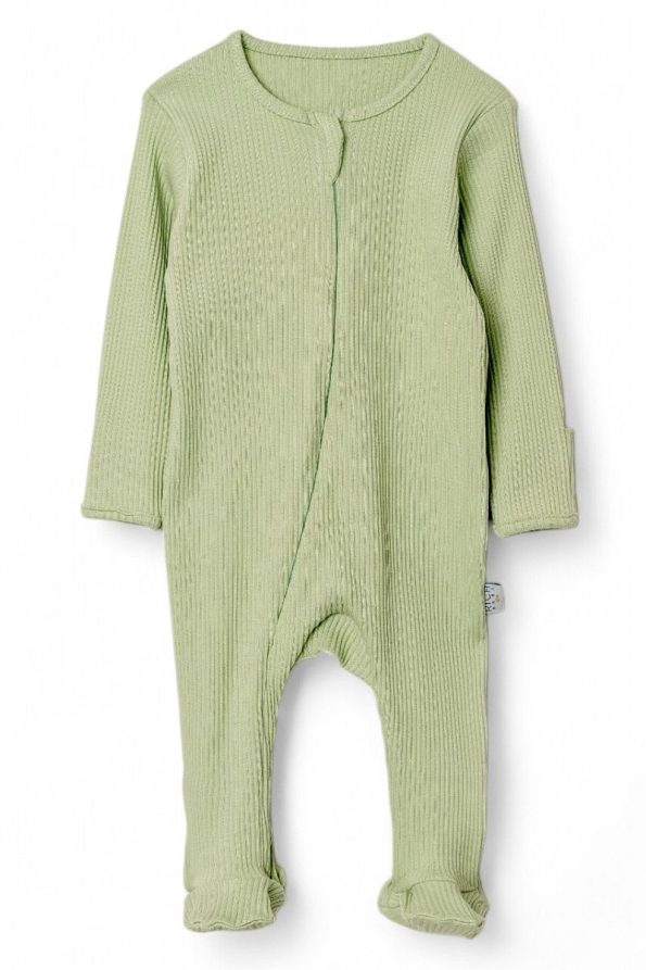 VOY KIDS Baby Fleece Zipper Romper with Built-in Mittens and Booties