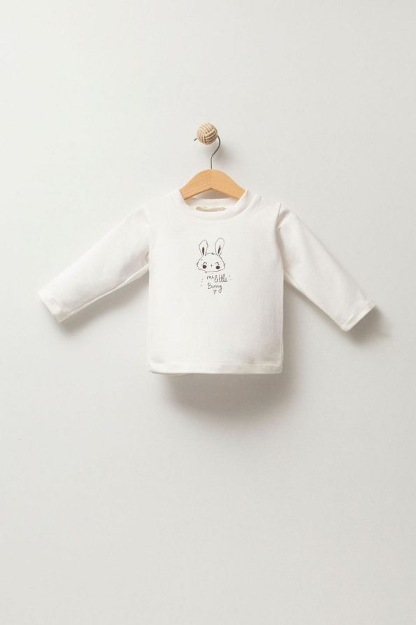 Jikko Baby Rabbit Patterned Welsoft Jacket 3-Piece Winter Set