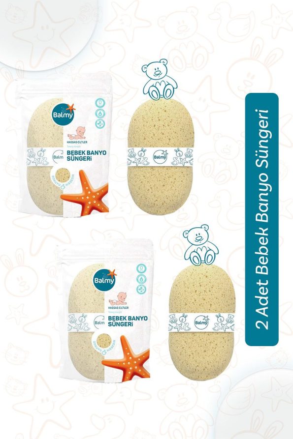 Balmy 2-Pack Baby Bath Sponge