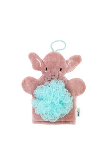 Babyjem Baby Bath Puff Elephant Rose Pink