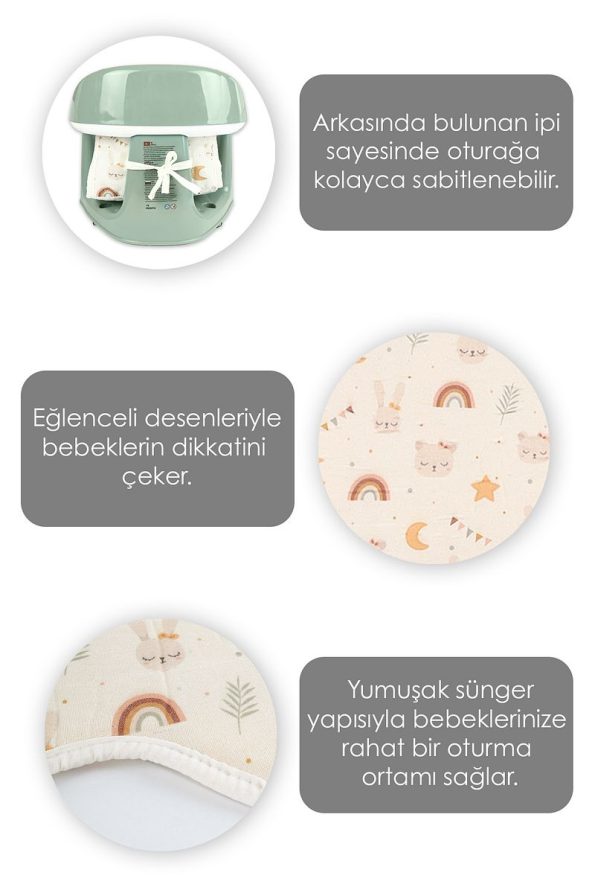 Meleni Baby Star Shaped Baby Seat Cushion - Washable Baby Seat Pad