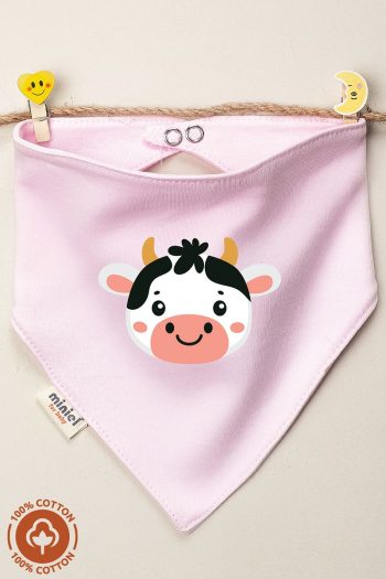 Miniel Unisex Baby Newborn Organic Cotton Animal Figure Bib Set