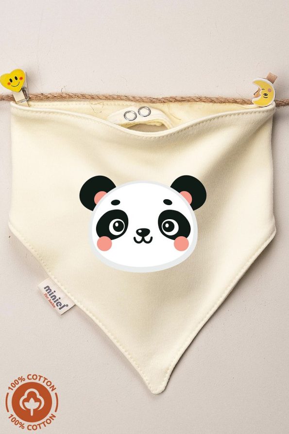 Miniel Unisex Baby Newborn Organic Cotton Animal Figure Bib Set