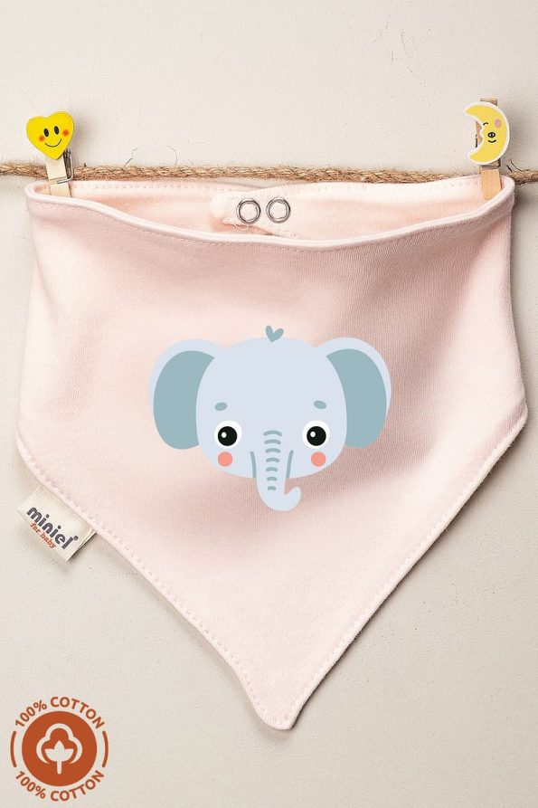 Miniel Unisex Baby Newborn Organic Cotton Animal Figure Bib Set