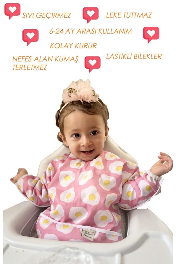 Lulu's Colors Waterproof Long Sleeve Activity and Feeding Bib 6-24 Months