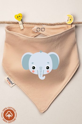 Miniel Unisex Newborn Organic Cotton Animal Print Bib Set
