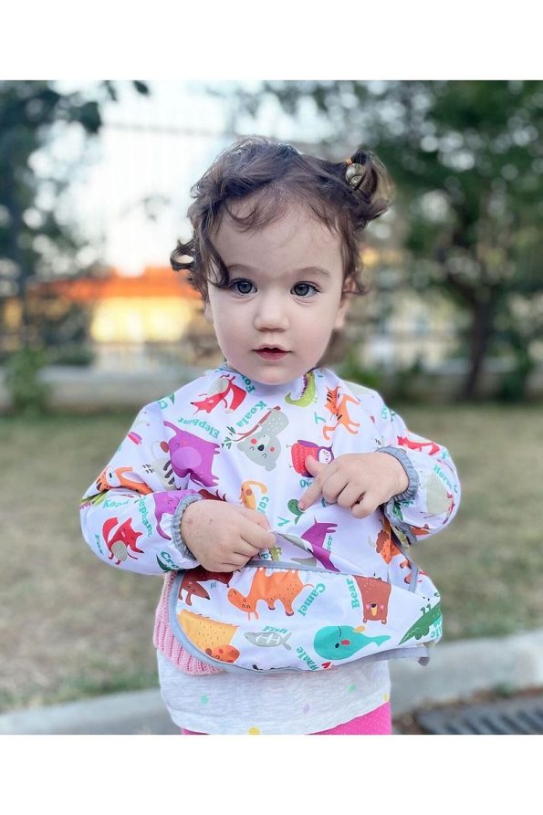 Yorni Waterproof Long Sleeve Baby Bib