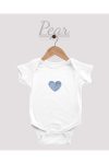 Pear Wear 100% Cotton Blue Heart Printed Baby Boy Bodysuit