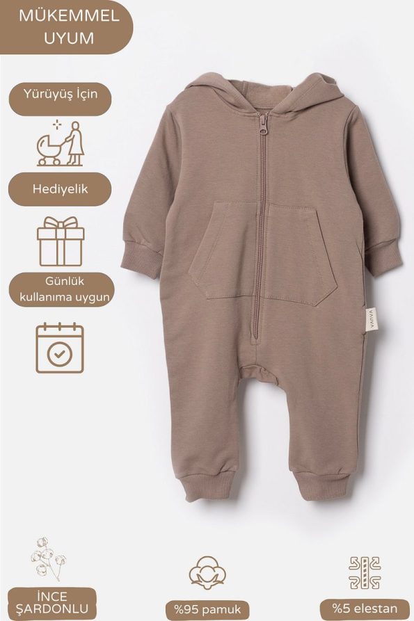 Vauva Unisex Baby Toddler Long Sleeve Seasonal Hooded Romper