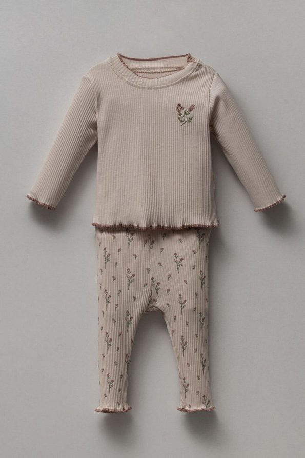 Necix Floral Print Baby Girl Two-Piece Set