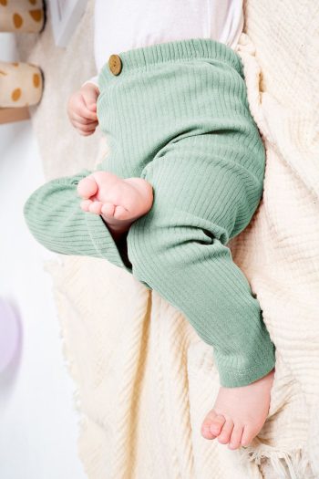 Mai Perla Organic Cotton Ribbed Kids Leggings