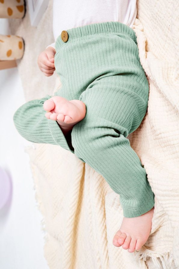Mai Perla Organic Cotton Ribbed Kids Leggings