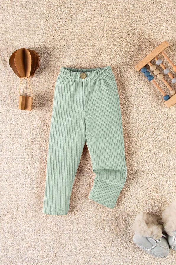 Mai Perla Organic Cotton Ribbed Kids Leggings