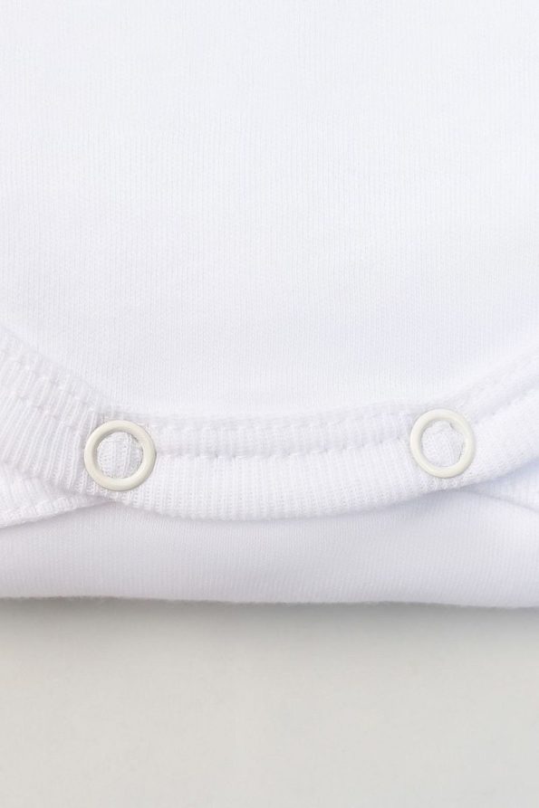 Lilabio 100% Organic Cotton 5-Pack White Baby Bodysuits