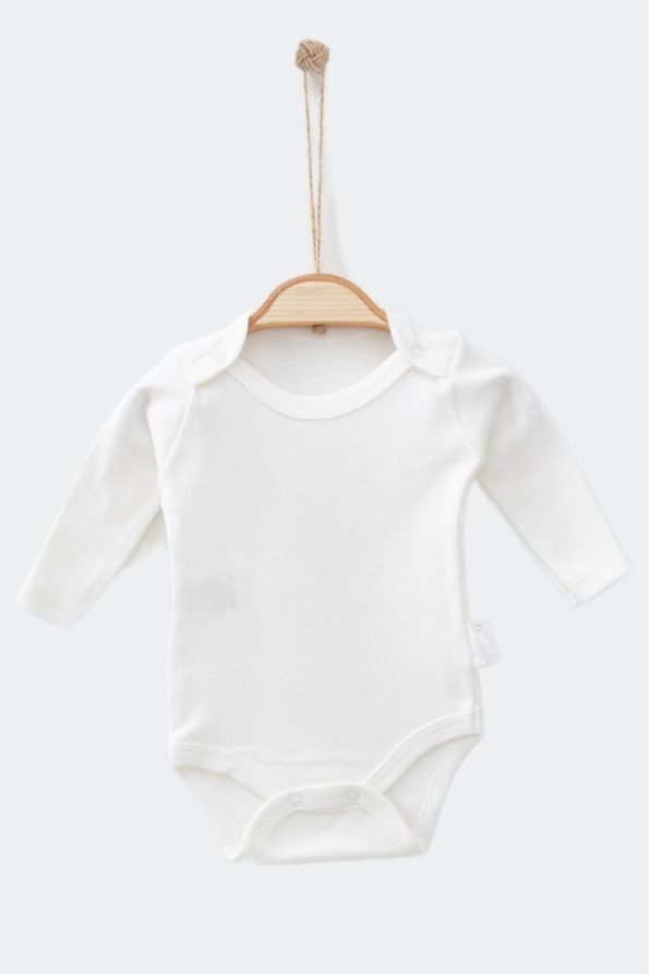Bamoola 100% Organic Cotton Girls' Long Sleeve Bodysuit Set - Green, Pink, White