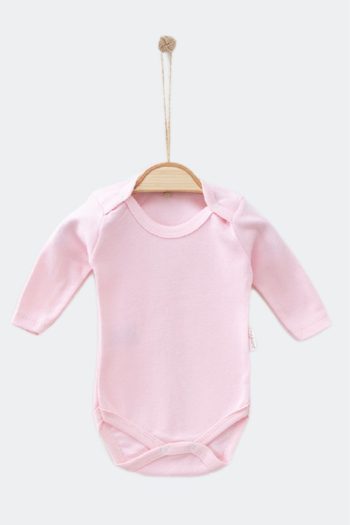 Bamoola 100% Organic Cotton Pink Long Sleeve Bodysuit Set
