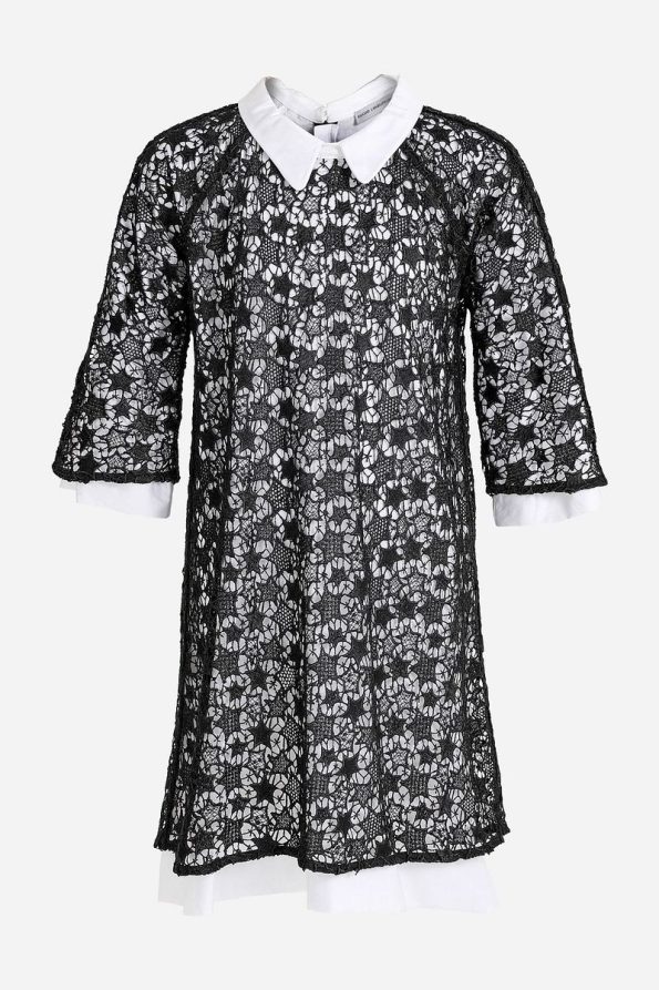 Augie Leauphant Lace Star Black Dress