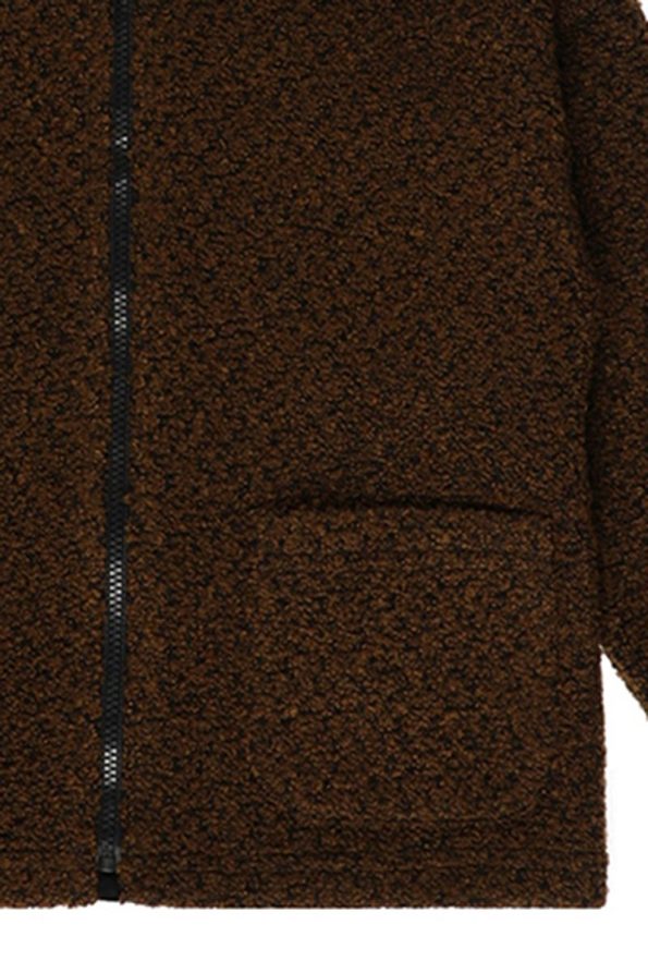 Boys' Hooded Brown Poncho Jacket