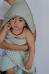 Mother's Voice Waffle Baby Towel Swaddle 100% Natural Cotton Hooded Baby Towel - 75x75 cm