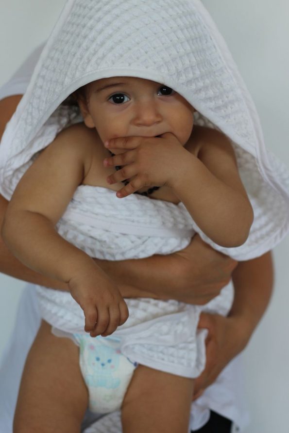 Mother's Voice Waffle Baby Towel Swaddle 100% Natural Cotton 75x75 cm