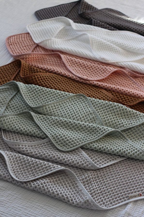 Mother's Voice Waffle Baby Towel Swaddle 100% Natural Cotton 75x75 cm