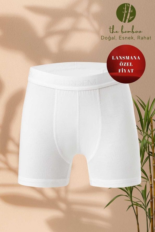 Weweus White Boys' Super Thin Natural Bamboo Luxury Boxer