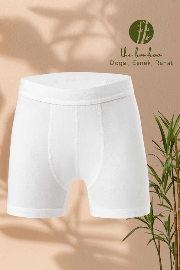 Weweus White Boys' Super Thin Natural Bamboo Luxury Boxer