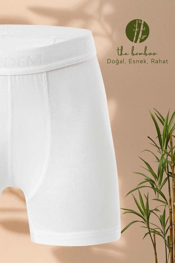 Weweus White Boys' Super Thin Natural Bamboo Luxury Boxer