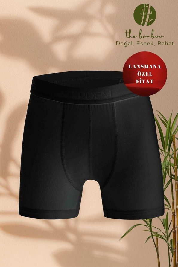 Weweus Black Boys' Super Thin Natural Bamboo Luxury Boxer