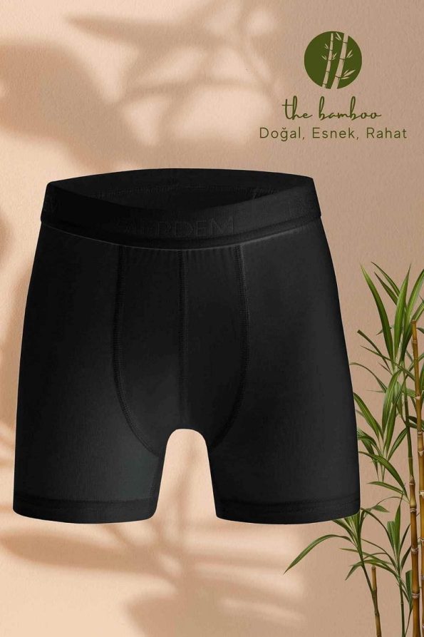 Weweus Black Boys' Super Thin Natural Bamboo Luxury Boxer